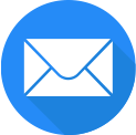 Blue circular email icon